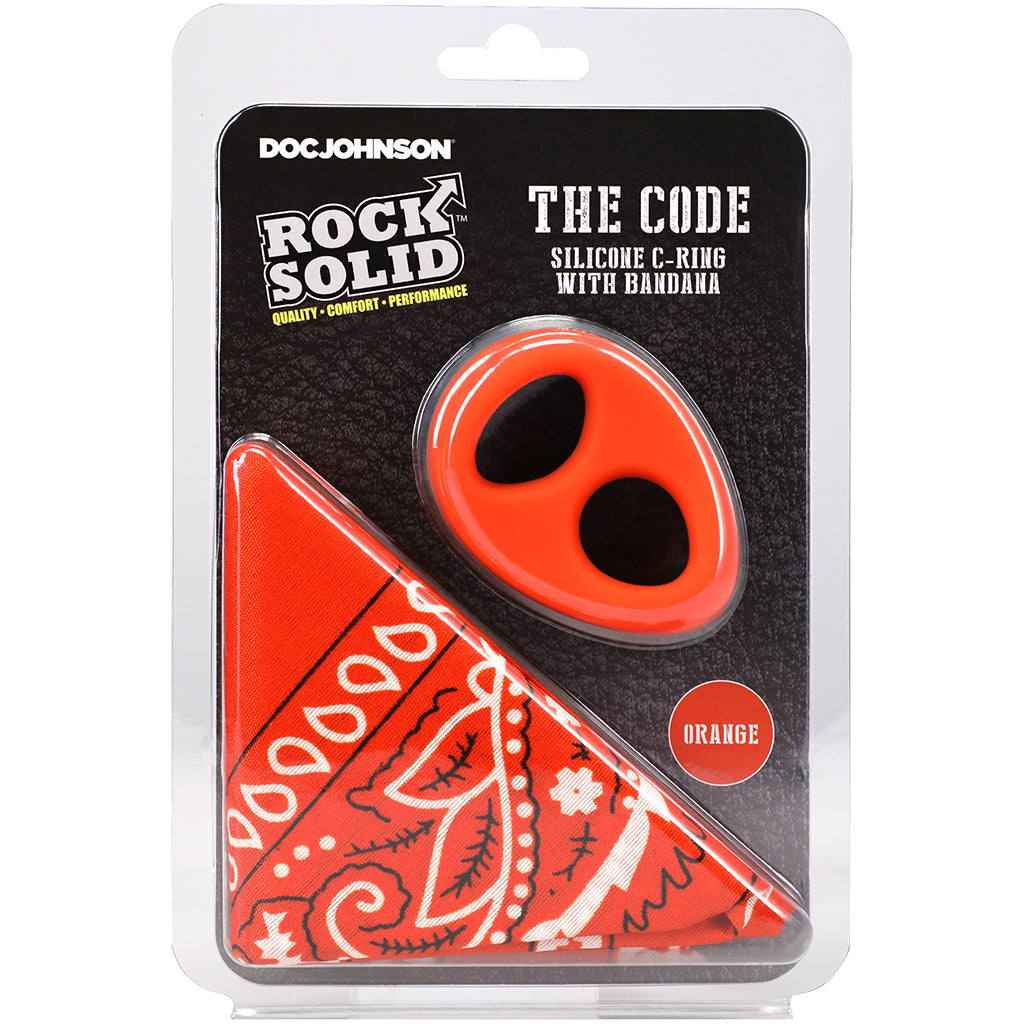Rock Solid The Code C-Ring and Bandana Set in Orange Cock Rings - Tophatter Daily Deals