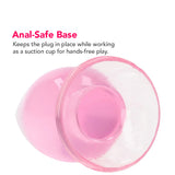 RealRock Crystal Clear Jelly 4.5 Inch Butt Plug in Pink Anal Sex Toys > Butt Plugs - Tophatter Daily Deals