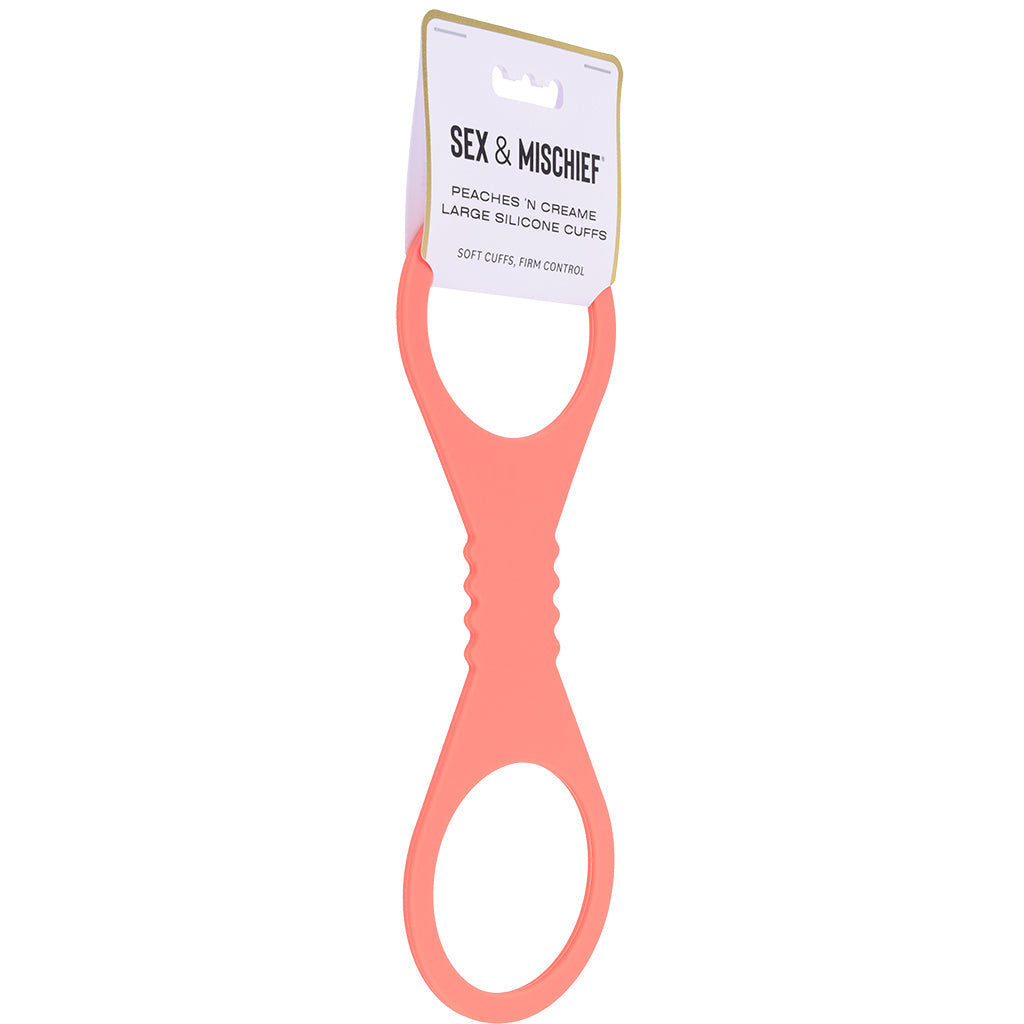 S&M Peaches 'n CreaMe Silicone Cuffs in Large - Tophatter's Adult Sex Toys Online Bondage and Fetish > Wrist and Ankle Cuffs - Tophatter Daily Deals