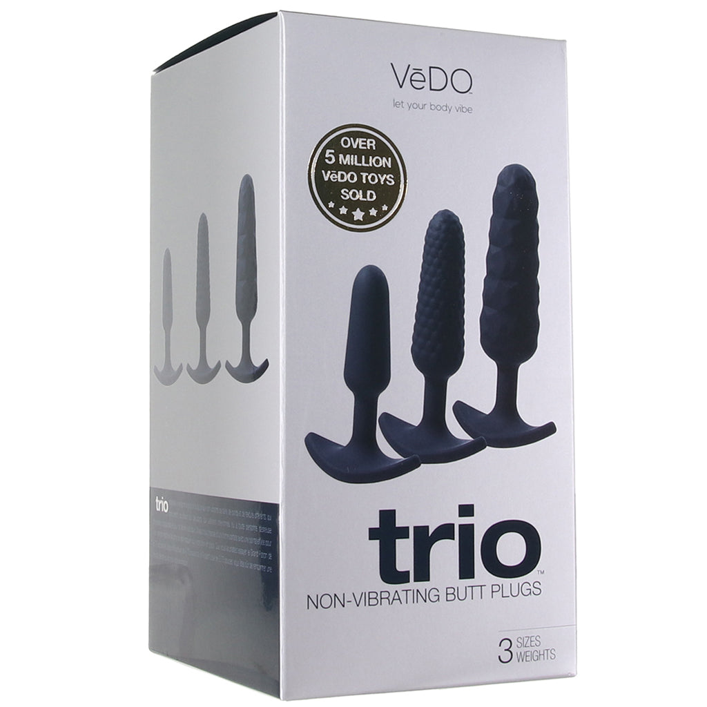 Trio Weighted Butt Plug Kit in Black - Tophatter's Adult Sex Toys Online Anal Sex Toys > Butt Plugs - Tophatter Daily Deals