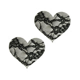 Peekaboos Satin & Lace Heart Pasties Lingerie > Accessories - Tophatter Daily Deals