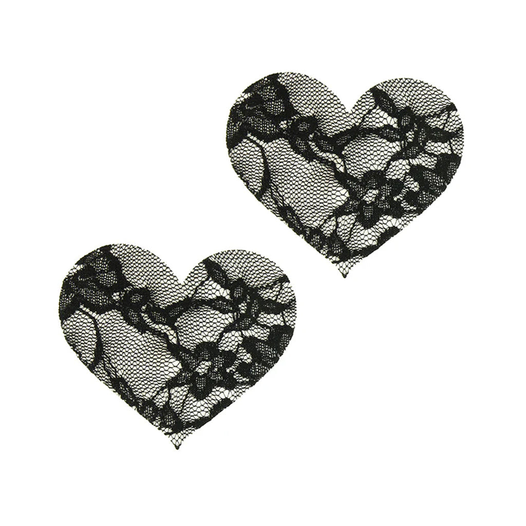 Peekaboos Satin & Lace Heart Pasties Lingerie > Accessories - Tophatter Daily Deals