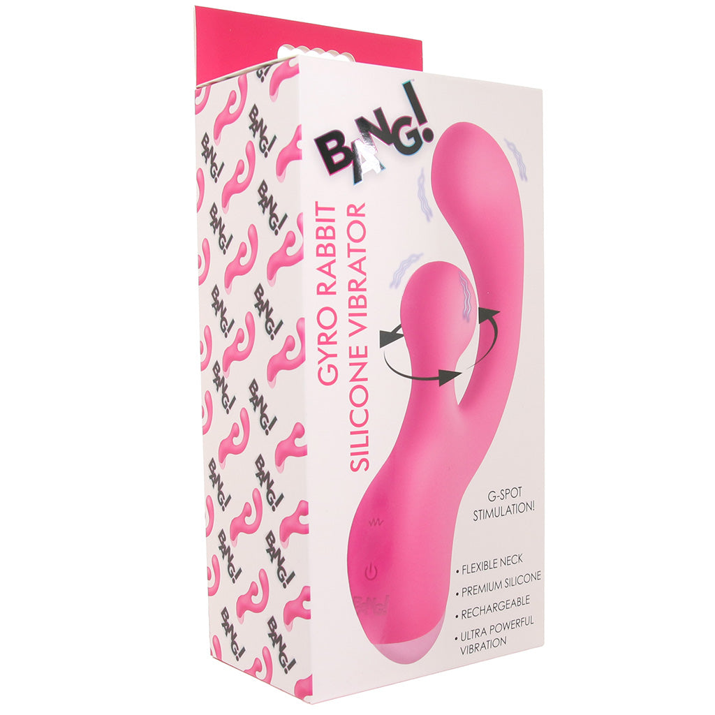 Bang! Gyro Silicone Rabbit Vibe in Pink Vibrators > Rabbit Vibrators - Tophatter Daily Deals
