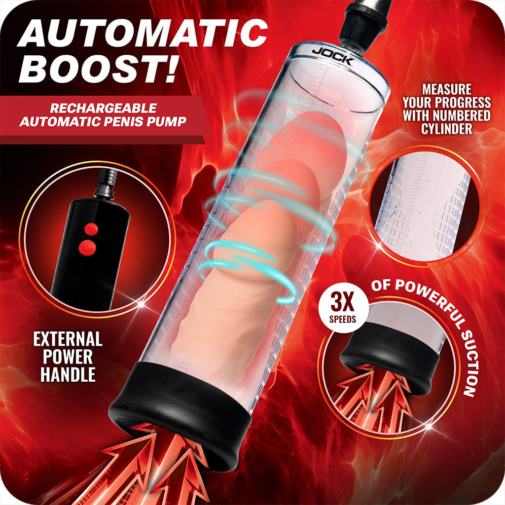 Jock Power Up Rechargeable Automatic Penis Pump Pumps - Tophatter Daily Deals