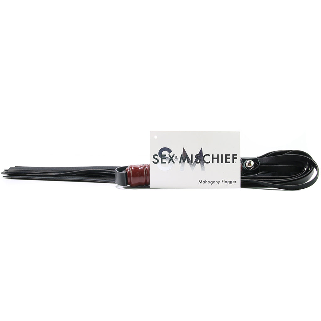 Sex & Mischief Mahogany Flogger Bondage and Fetish > Whips and Crops - Tophatter Daily Deals