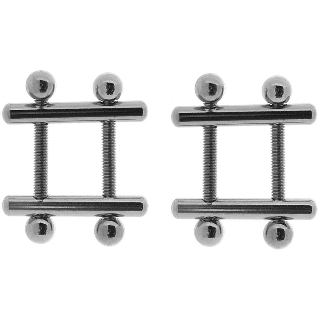 Nipple Grips Crossbar Nipple Vices in Silver Bondage and Fetish > Nipple Stimulators & Clamps - Tophatter Daily Deals