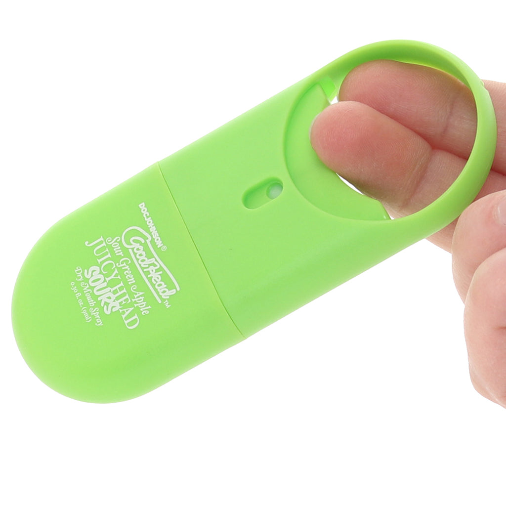 GoodHead Juicy Head Sours Mouth Spray To-Go in Green Apple - Tophatter's Adult Sex Toys Online Lubes and Lotions > Flavored Sex Lubes - Tophatter Daily Deals