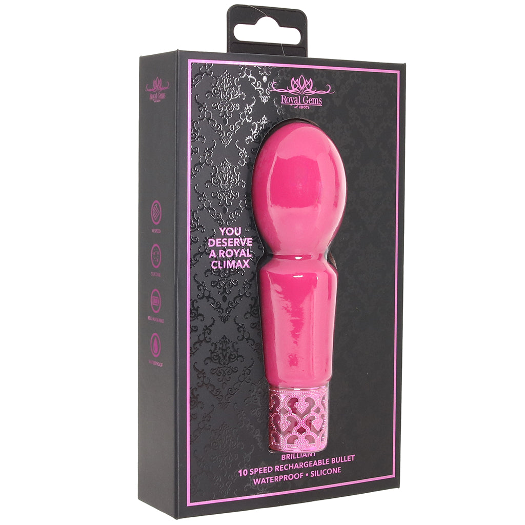 Royal Gems Brilliant Bullet Vibe in Pink Vibrators > Clitoral Stimulators - Tophatter Daily Deals