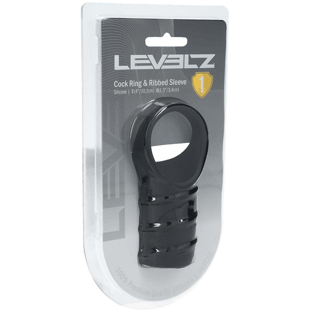 LEVELZ Cock Ring & Ribbed Sleeve Male Enhancement > Extenders and Sleeves - Tophatter Daily Deals