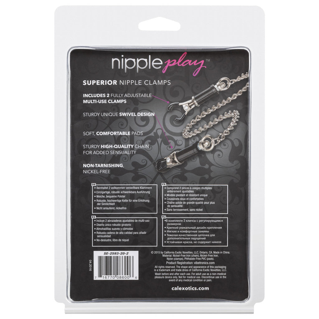 nipple play Superior Nipple Clamps in Silver - Tophatter's Adult Sex Toys Online Bondage and Fetish > Nipple Stimulators & Clamps - Tophatter Daily Deals