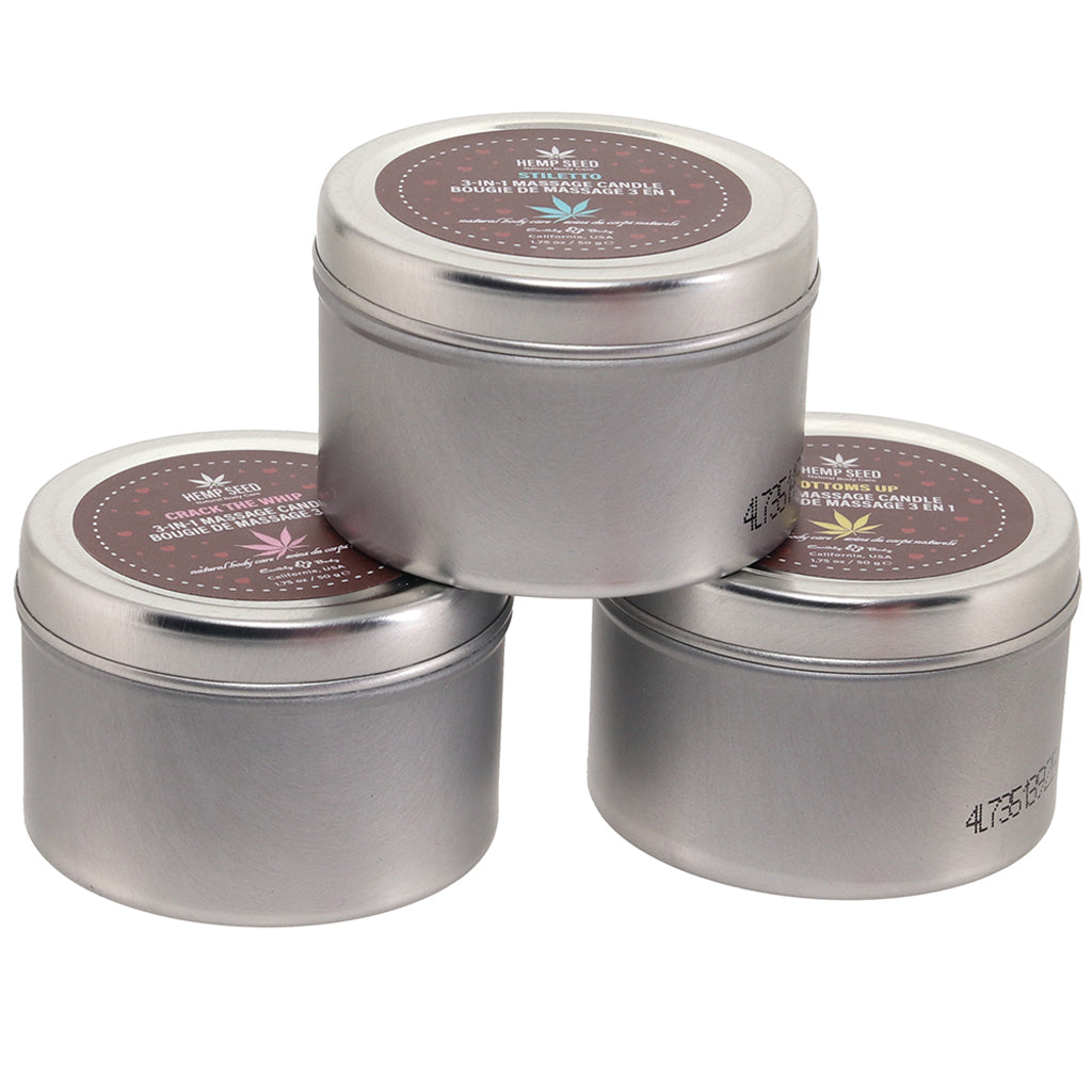 Lover's 3-in-1 Massage Candle Trio in 3 x 1.75oz/50g - Tophatter's Adult Sex Toys Online Lubes and Lotions > Erotic Massage Oils - Tophatter Daily Deals