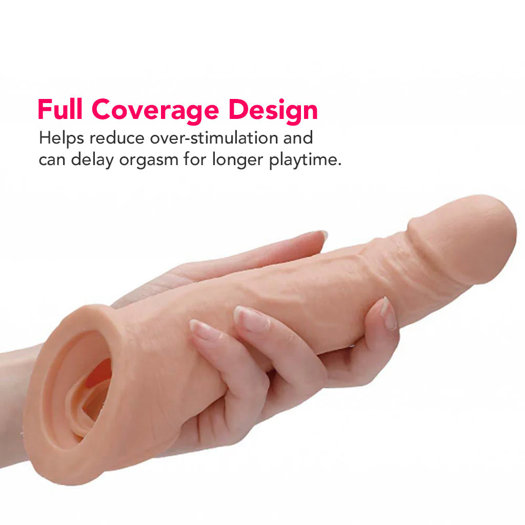 RealRock Penis Sleeve 8 Inch Extender in White Male Enhancement > Extenders and Sleeves - Tophatter Daily Deals