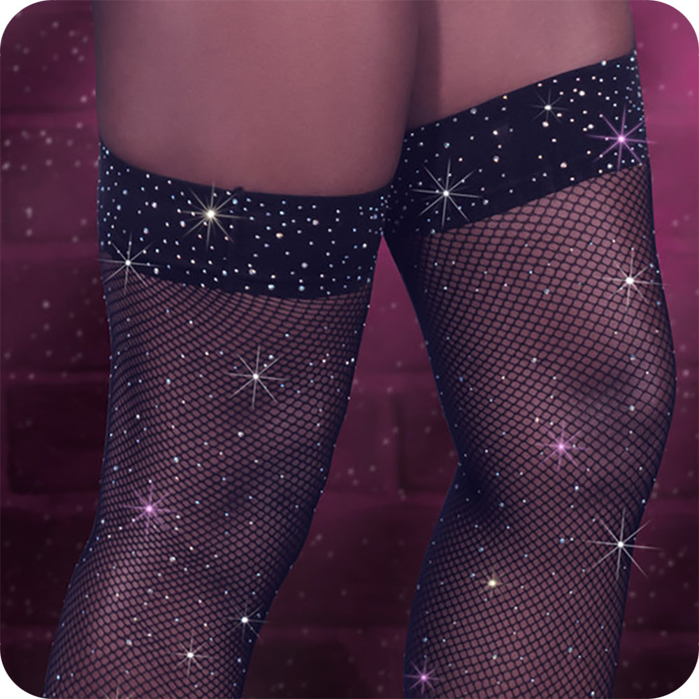 Radiance Thigh High Stockings - Tophatter's Adult Sex Toys Online Bondage and Fetish > Pleasure Masks and Dress Up Play - Tophatter Daily Deals