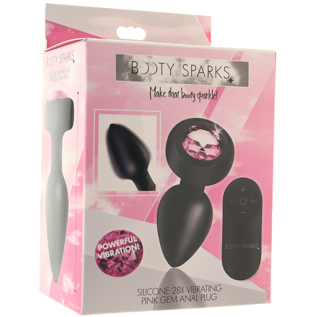 Booty Sparks Pink Gem Vibrating Anal Plug in Small - Tophatter's Adult Products Anal Sex Toys > Butt Plugs - Tophatter Daily Deals