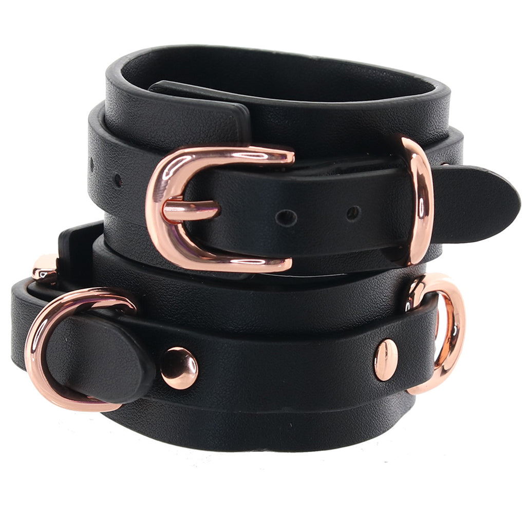 Bondage Couture Ankle Cuffs in Rose Gold Bondage and Fetish > Wrist and Ankle Cuffs - Tophatter Daily Deals