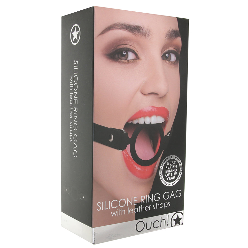 Ouch! Silicone Rigid Ring Gag in Black Bondage and Fetish > Ball Gags & Mouth Restraints - Tophatter Daily Deals