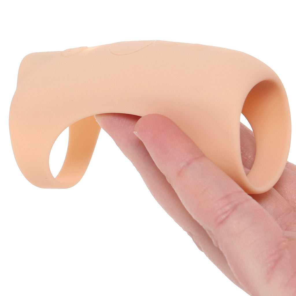 Jock Vibrating Silicone Penis Sleeve in Light - Tophatter's Vibrator Deals Online Male Enhancement > Extenders and Sleeves - Tophatter Daily Deals