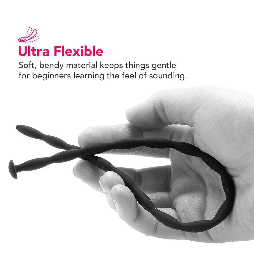 Ouch! Beginner Silicone Spiral Screw Sounding Set Bondage and Fetish > Cock and Ball Devices - Tophatter Daily Deals