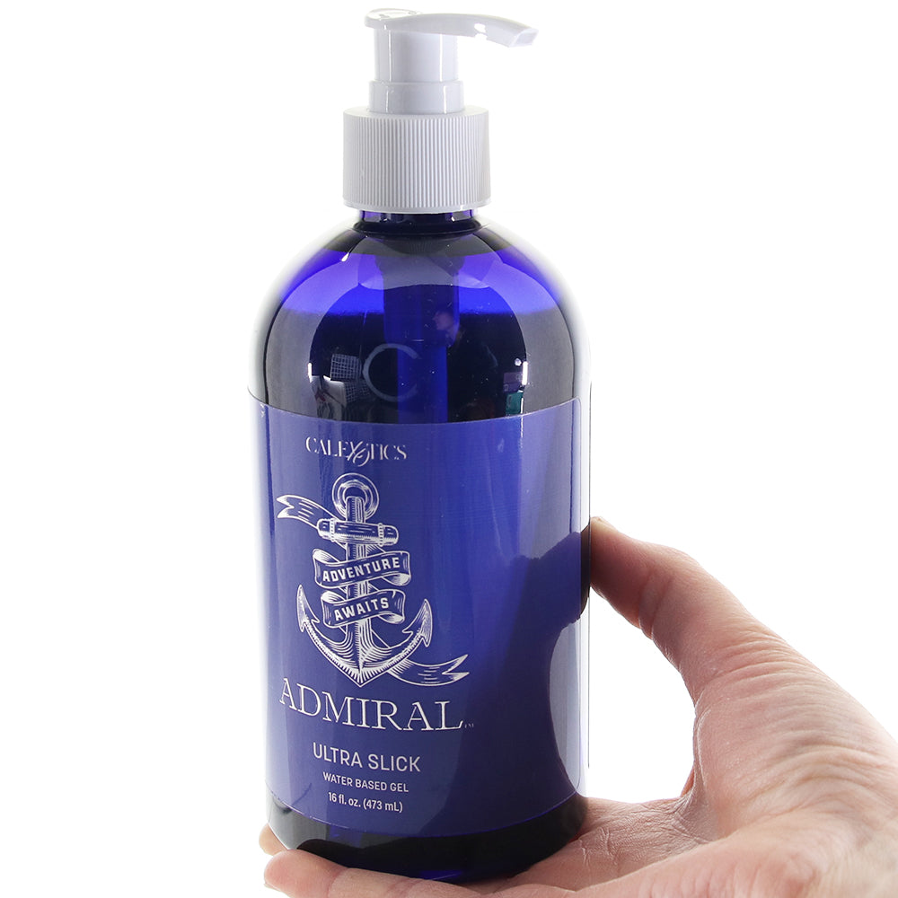 Admiral Ultra Slick Water Based Gel in 16oz/473ml Lubes and Lotions > Water Based Sex Lubes - Tophatter Daily Deals