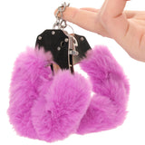 Ouch! Heavy Duty Fluffy Cuffs in Purple - Tophatter's Adult Sex Toys Online Bondage and Fetish > Wrist and Ankle Cuffs - Tophatter Daily Deals