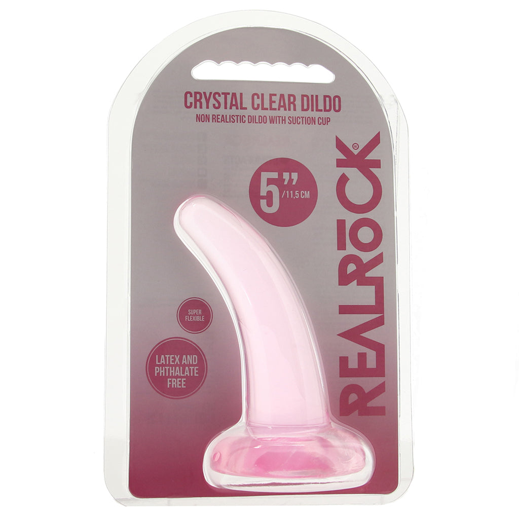 RealRock 5 Inch Slim Dildo in Pink Dildo Sex Toys > Anal Dildos - Tophatter Daily Deals