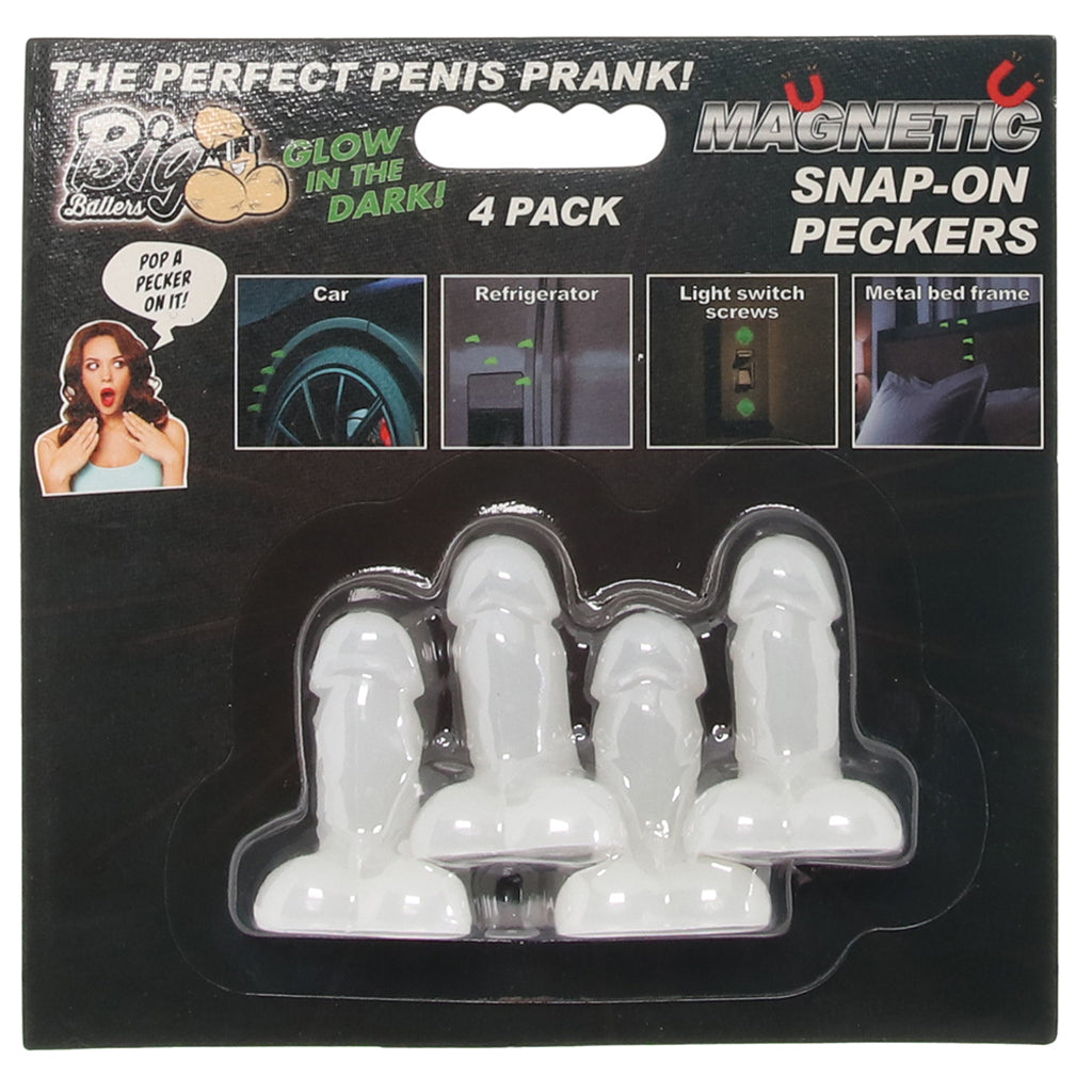 Big Ballers Magnetic Snap-On Peckers in Glow-In-The-Dark Novelties 'n Parties - Tophatter Daily Deals