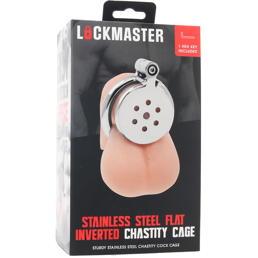 Lockmaster Flat Inverted Chastity Cage Bondage and Fetish > Cock and Ball Devices - Tophatter Daily Deals