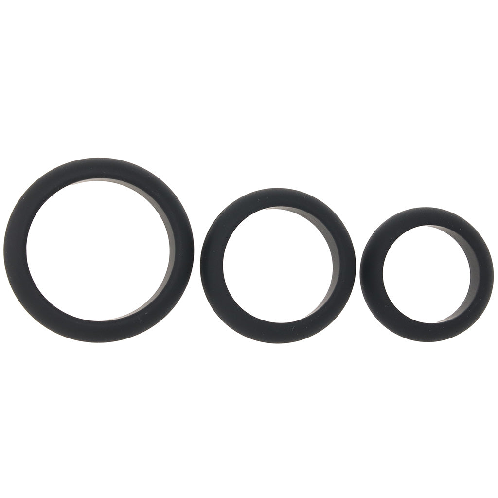 LEVELZ 3 Piece Wide O Cock Ring Set in L-XXL Cock Rings - Tophatter Daily Deals