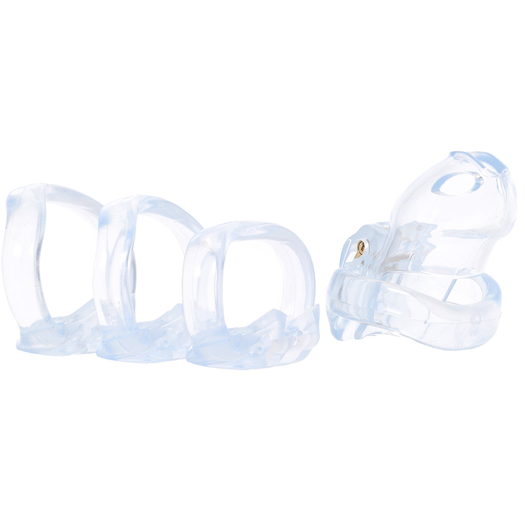 Lockmaster 3.5 Inch See-Thru Side Lock Chastity Cage Bondage and Fetish > Cock and Ball Devices - Tophatter Daily Deals
