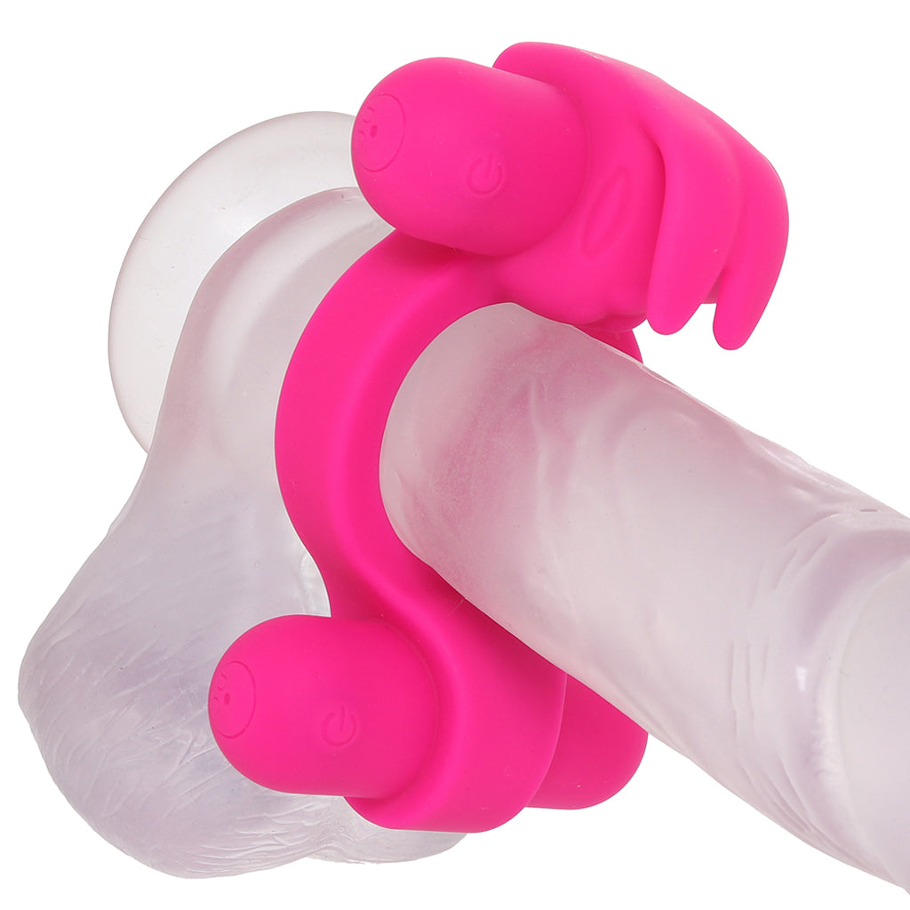 Rockin' Rabbit Dual Vibrating Ring - Tophatter's Adult Sex Toys Online Cock Rings - Tophatter Daily Deals