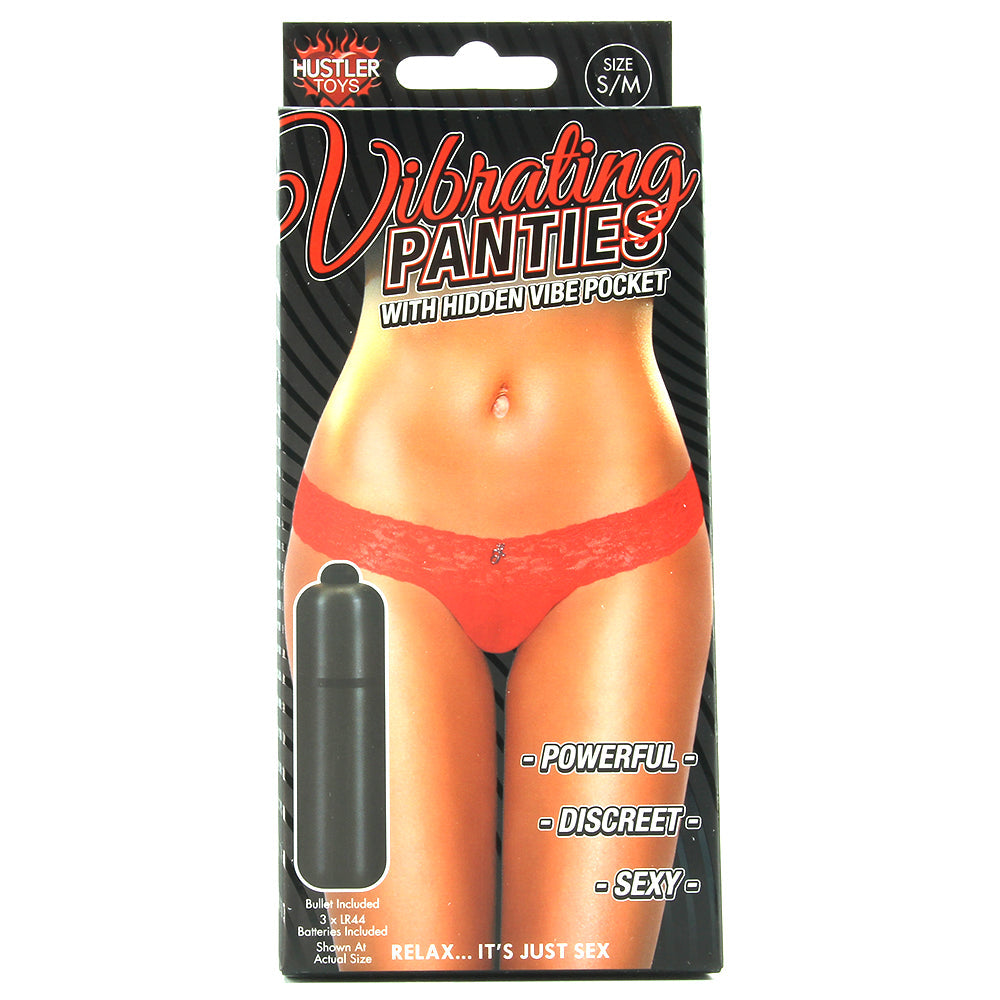 Vibrating Panties with Hidden Vibe Pocket Red /M Vibrators > Wearable & Panty Vibrators - Tophatter Daily Deals