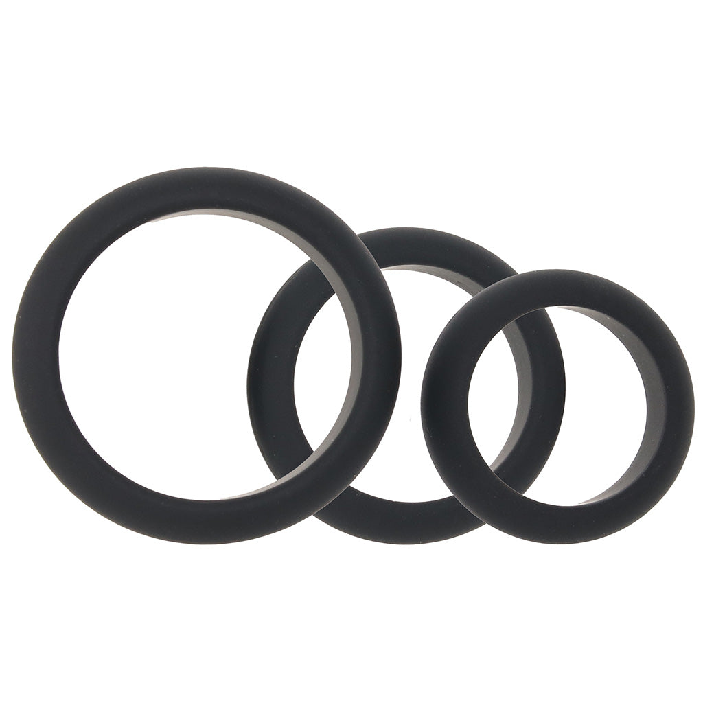 LEVELZ 3 Piece Wide O Cock Ring Set in L-XXL Cock Rings - Tophatter Daily Deals