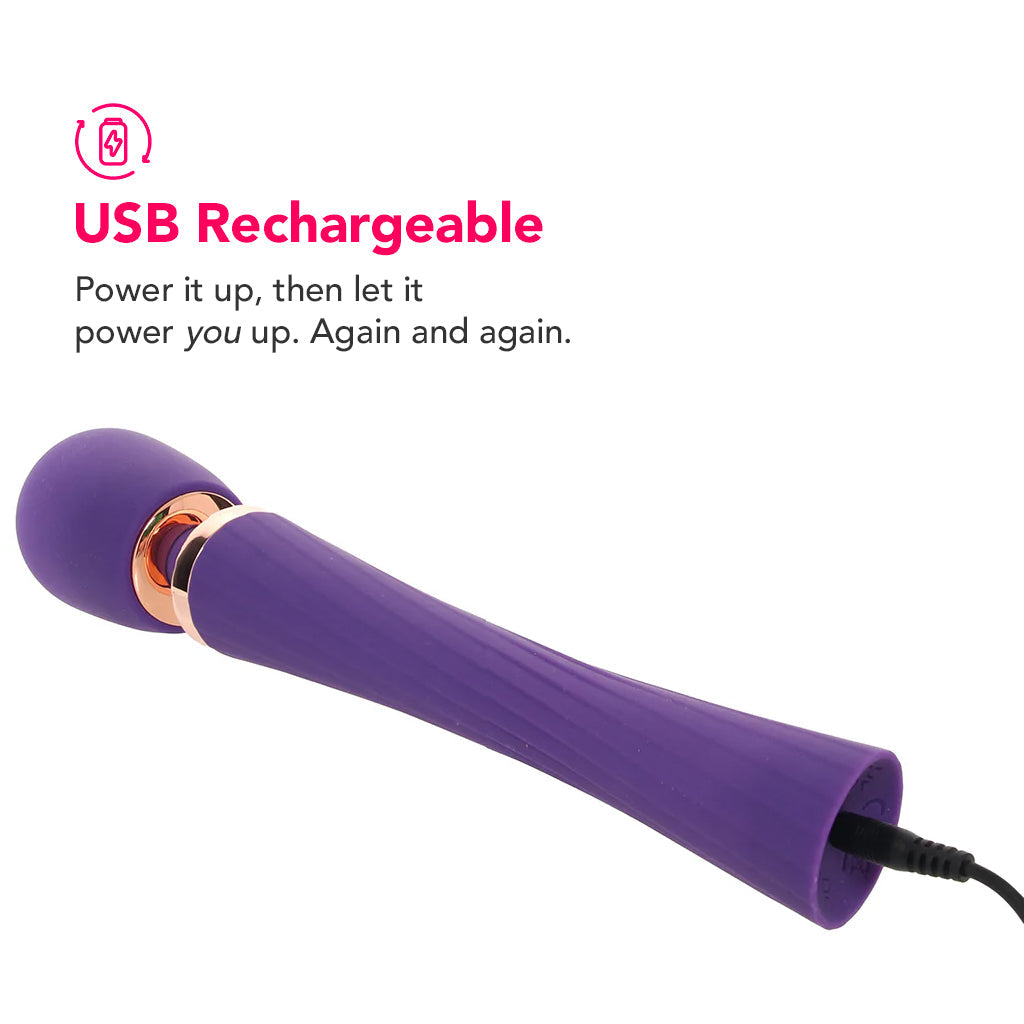 PinkCherry Luxury Slim Rechargeable Wand in Purple Vibrators > Wands - Tophatter Daily Deals