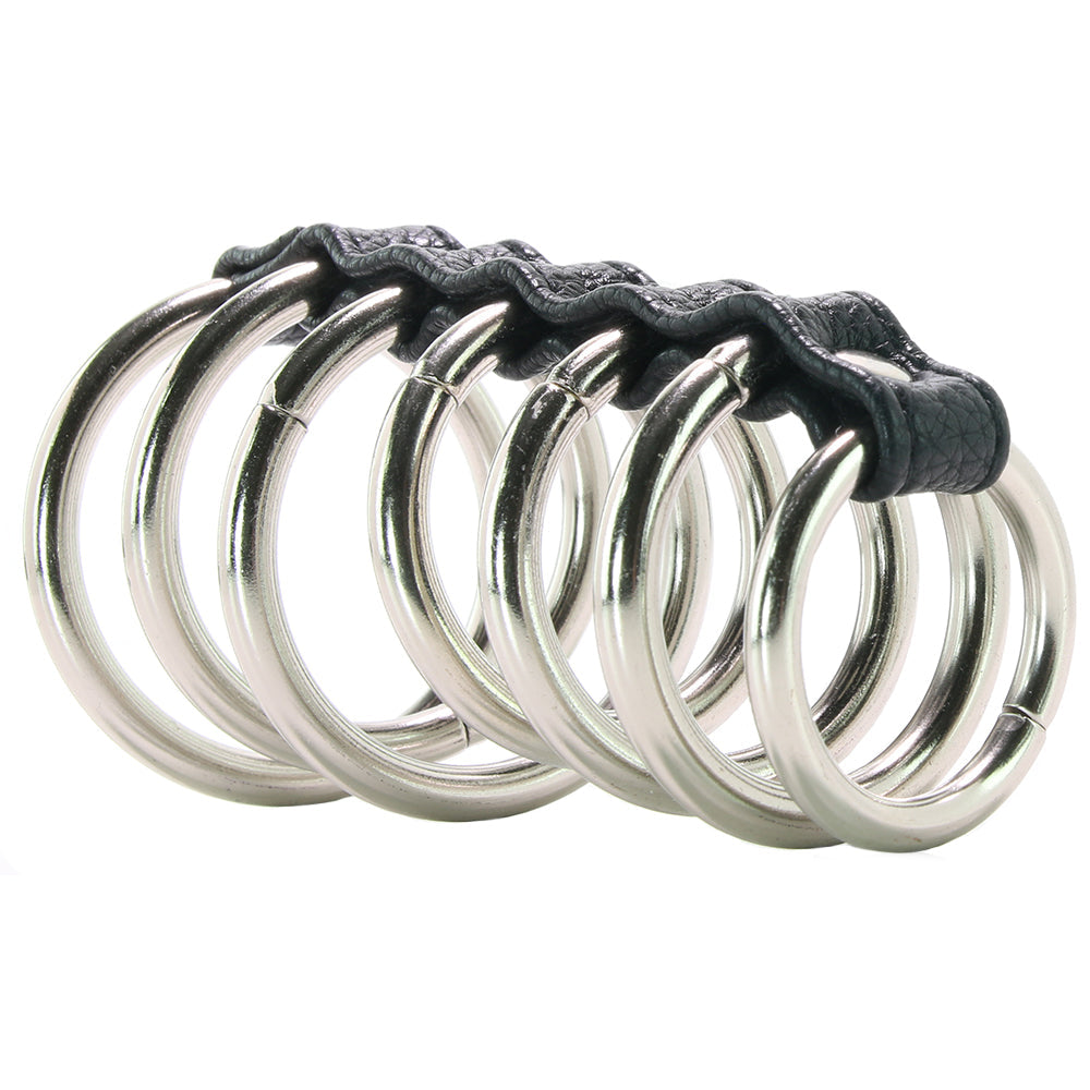 Blue Line 7 Ring Gates of Hell Cock Cage Bondage and Fetish > Tools & Accessories - Tophatter Daily Deals