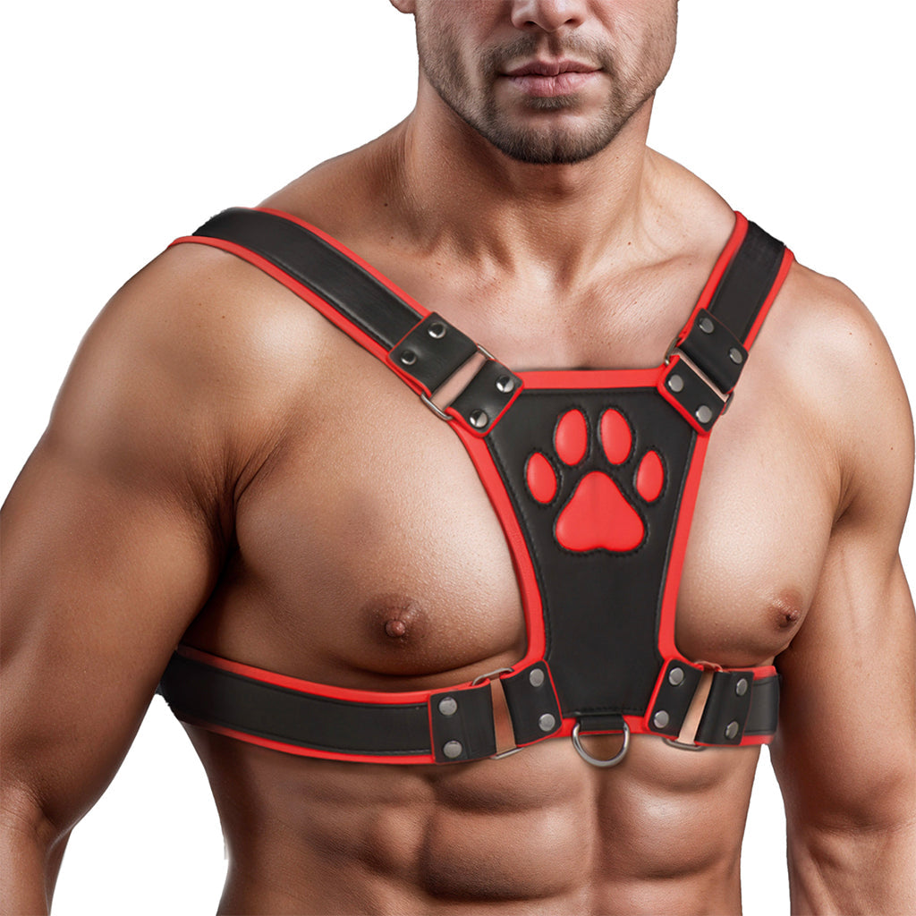 Master Series Alpha Pup Bulldog Harness in Red Bondage and Fetish > Men's Bondage Wear - Tophatter Daily Deals