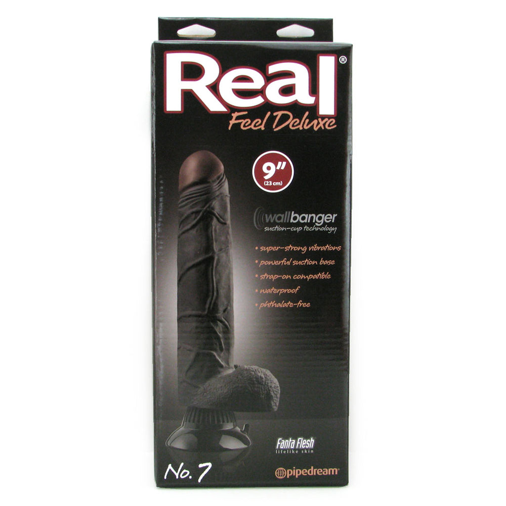 Real Feel Deluxe 9 Inch Vibrating Wall Banger Dildo in Blac Vibrators > Realistic Vibrator Dildos - Tophatter Daily Deals