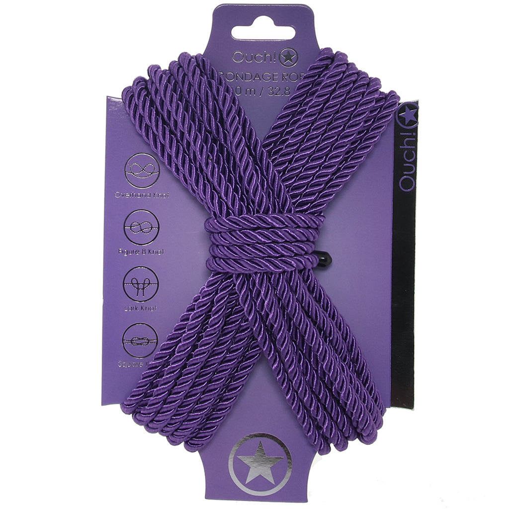 Ouch! 32.8'/10m Bondage Rope in Purple Bondage and Fetish > Restraints - Tophatter Daily Deals