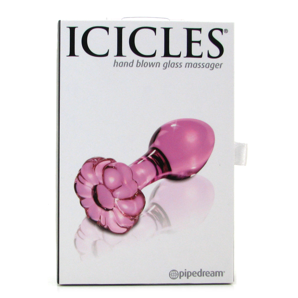 Icicles No. 48 Hand Blown Glass Butt Plug in Pink Anal Sex Toys > Butt Plugs - Tophatter Daily Deals