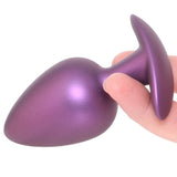 Ouch! Smooth Silicone 3.5 Inch Butt Plug in Metallic Purple Anal Sex Toys > Butt Plugs - Tophatter Daily Deals