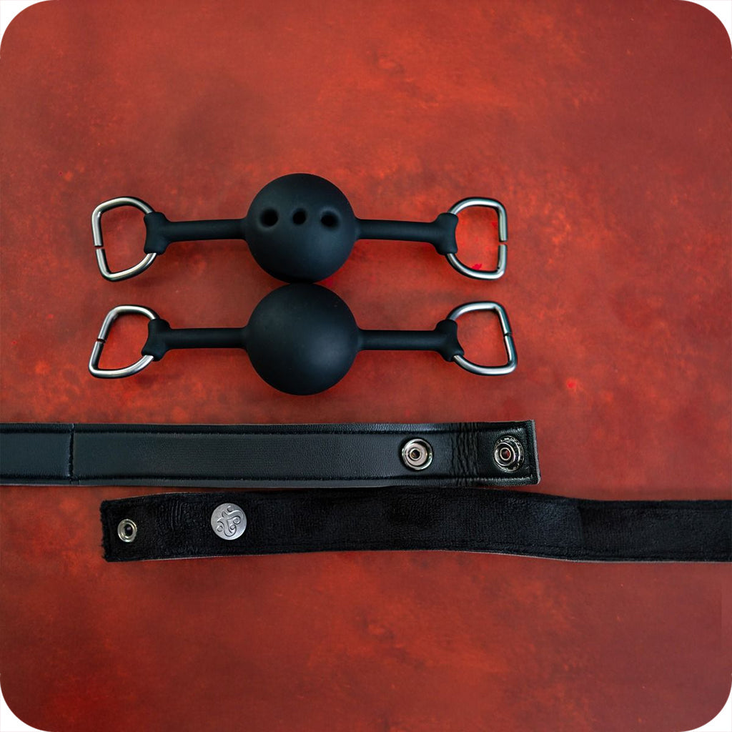 Sei Mio Silent Authority Interchangeable Ball Gag Set Bondage and Fetish > Cock and Ball Devices - Tophatter Daily Deals