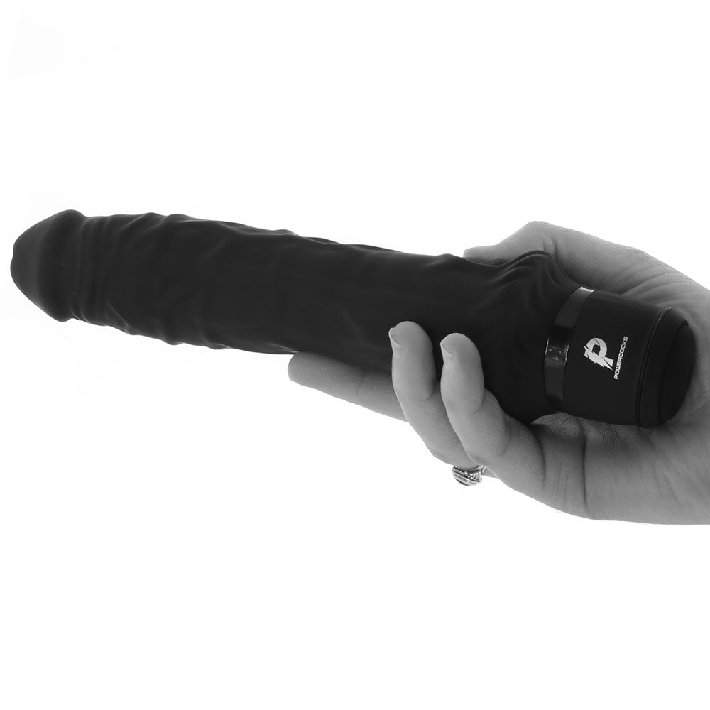 PowerCock 8 Inch Girthy Realistic Vibe in Black Vibrators > Realistic Vibrator Dildos - Tophatter Daily Deals