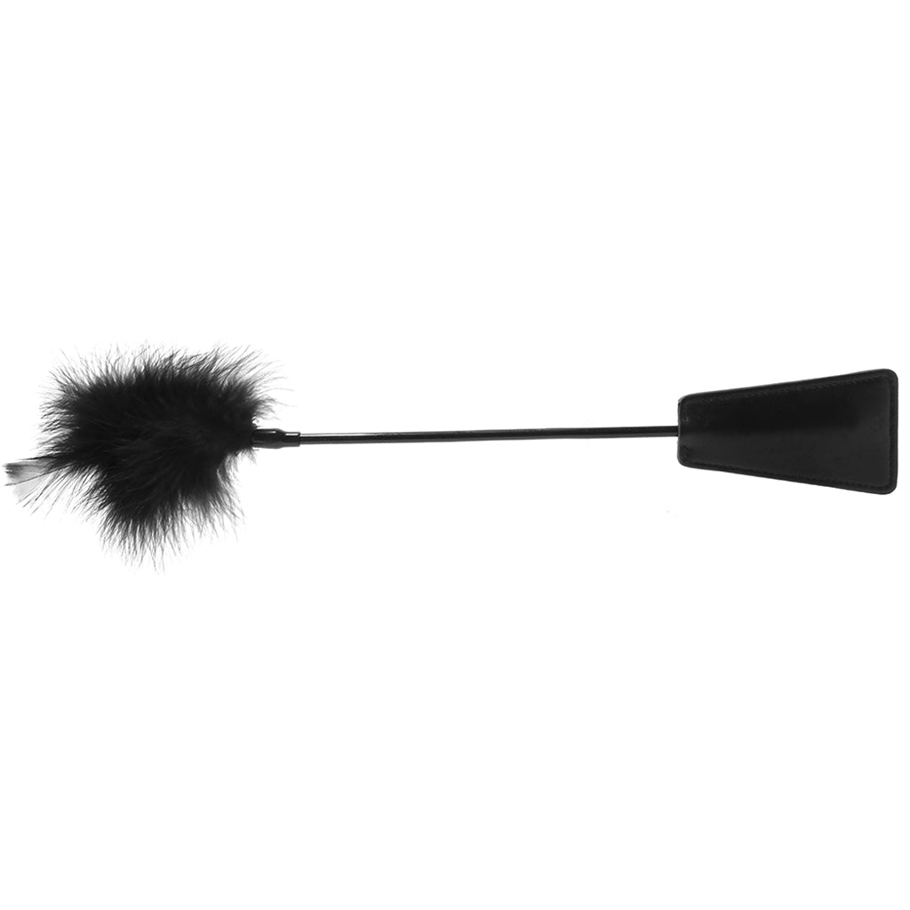 Ouch! Feather Crop in Black - Tophatter's Adult Products Bondage and Fetish > Whips and Crops - Tophatter Daily Deals