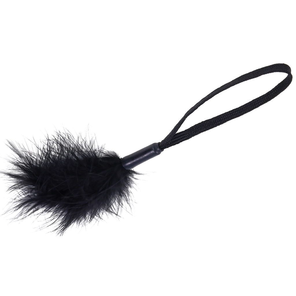 S&M Peaches 'n CreaMe Wrist Feather Ticker in Black - Tophatter's Adult Sex Toys Online Sensual Love > Ticklers & Teasers - Tophatter Daily Deals