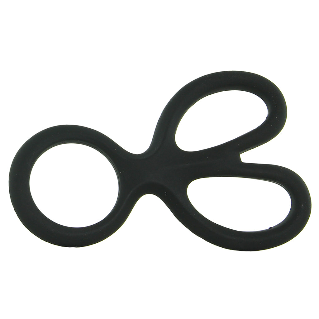 Silicone Ball Spreader in Black - Tophatter's Adult Products Bondage and Fetish > Cock and Ball Devices - Tophatter Daily Deals