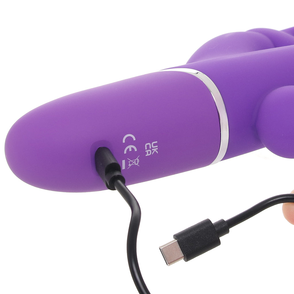 PinkCherry Triple Rabbit Vibe in Purple - Tophatter's Adult Sex Toys Online Vibrators > Rabbit Vibrators - Tophatter Daily Deals