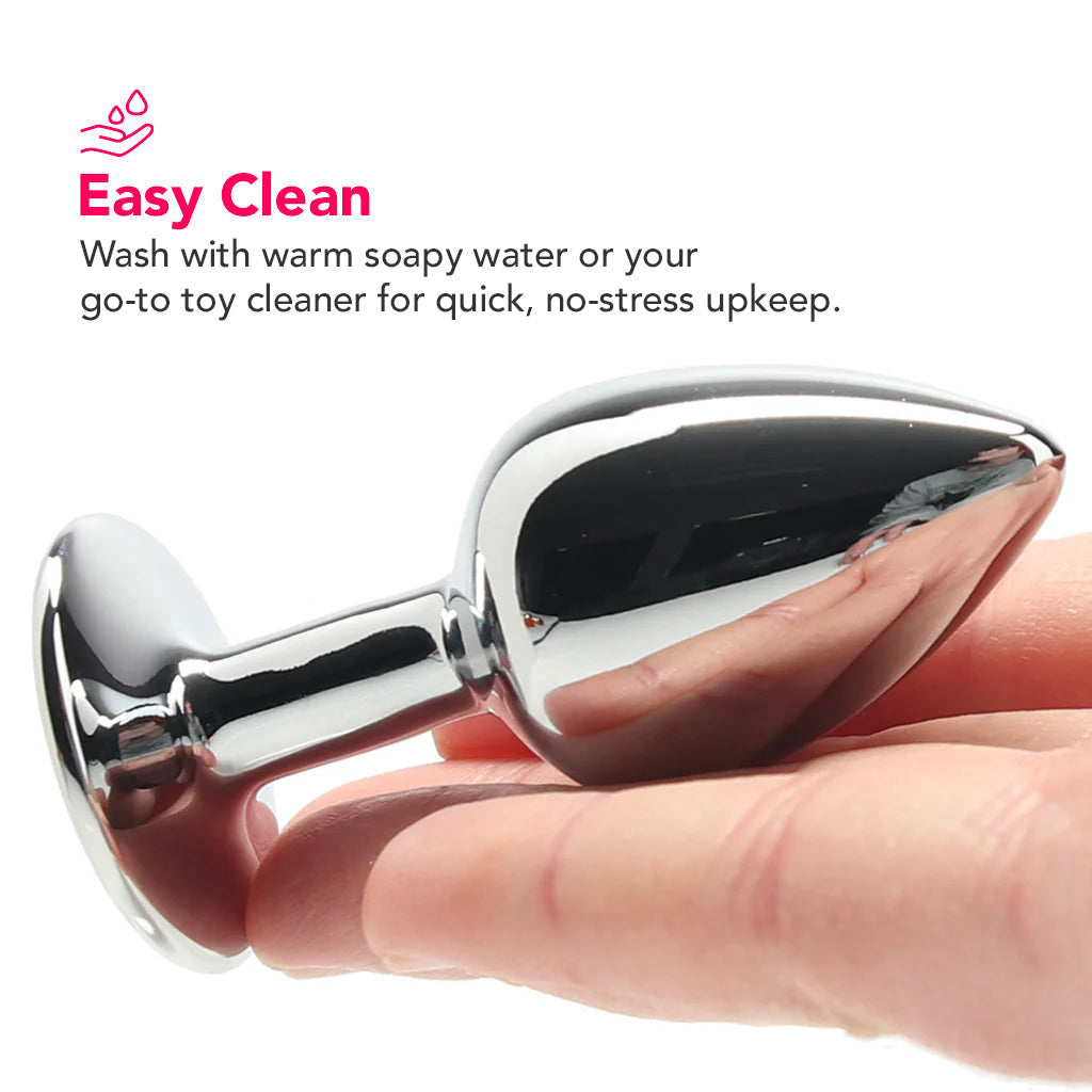 Ouch! Round Gem Silver Plug in Small Anal Sex Toys > Butt Plugs - Tophatter Daily Deals