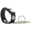 Blue Line Snap Cock Ring with Leash Bondage and Fetish > Cock and Ball Devices - Tophatter Daily Deals