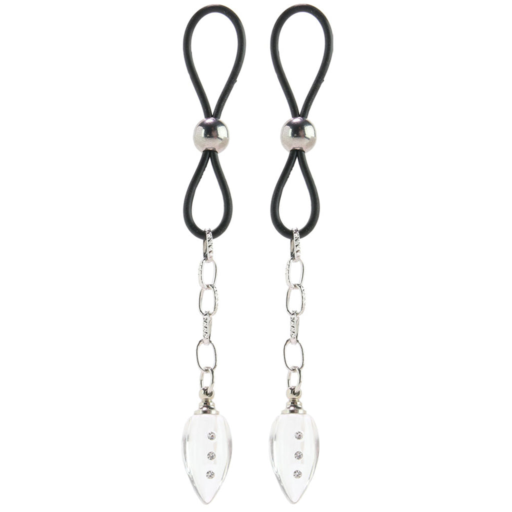 nipple play Crystal Teardrop Non-Piercing Nipple Jewelry - Tophatter's Adult Products Bondage and Fetish > Nipple Stimulators & Clamps - Tophatter Daily Deals