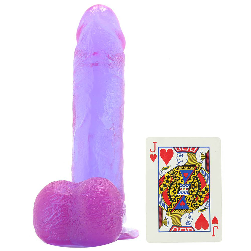 Crystal Jellies 8 Inch Realistic Ballsy Cock in Purple Dildo Sex Toys > Realistic Dildos - Tophatter Daily Deals