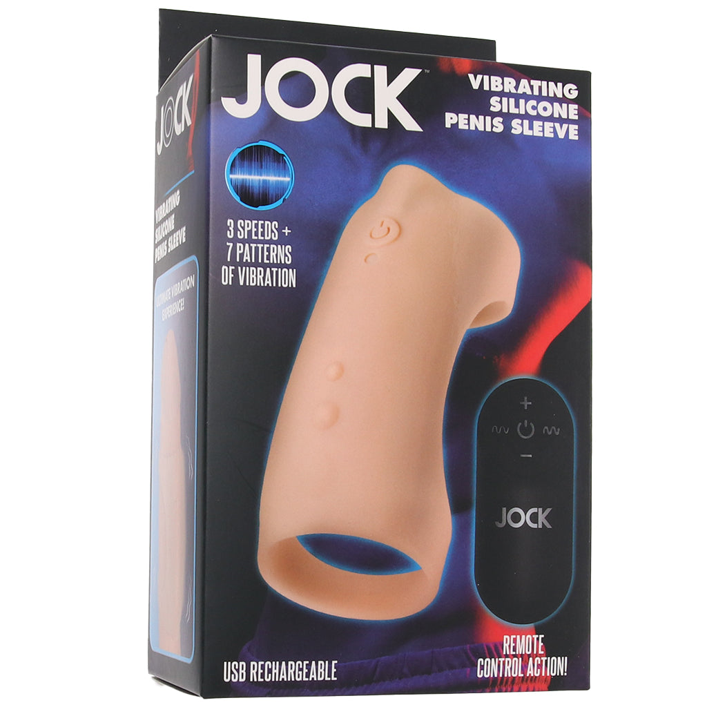 Jock Vibrating Silicone Penis Sleeve in Light - Tophatter's Adult Sex Toys Online Male Enhancement > Extenders and Sleeves - Tophatter Daily Deals